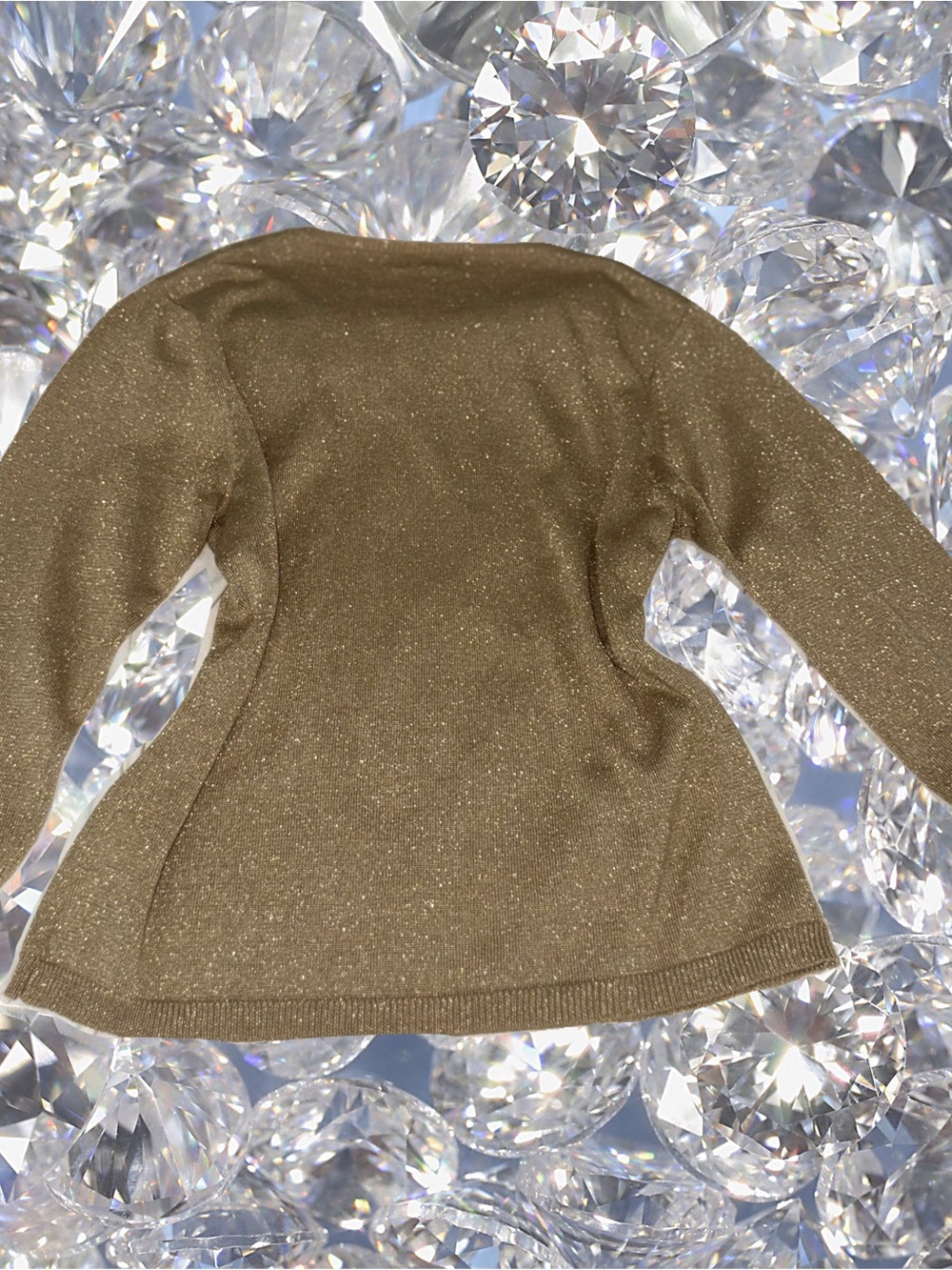 Willi Smith Metallic Gold Turtleneck Sweater